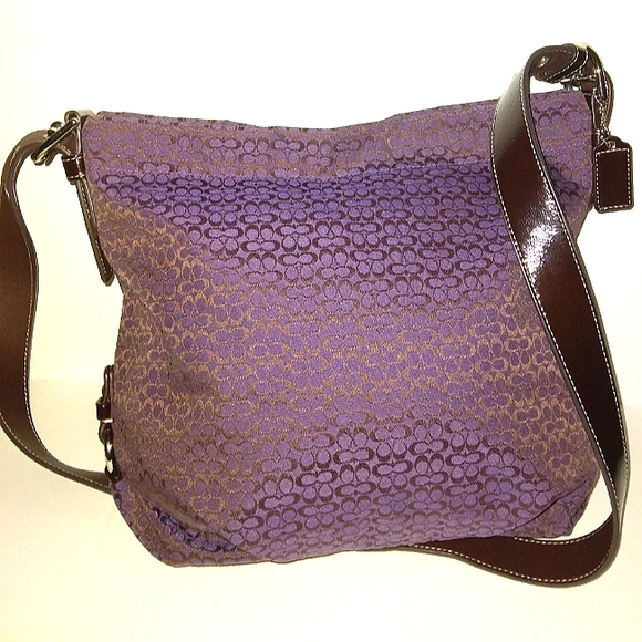 MUST SEE☆Brand New☆COACH 4CM Signature Purple Convertible Duffle Crossbody☆HTF … - Picture 8 of 16